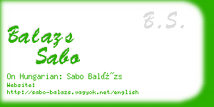 balazs sabo business card